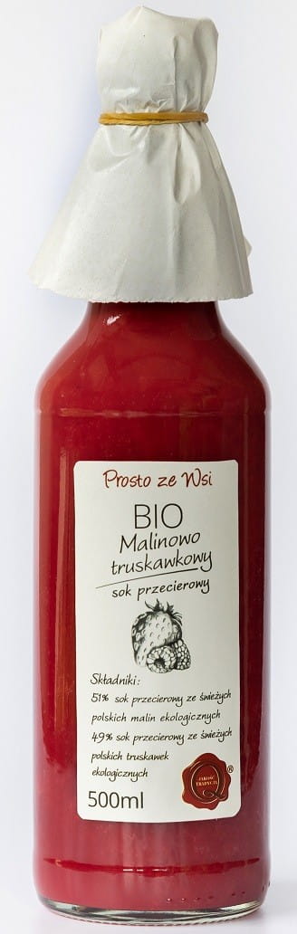 Himbeerpüreesaft - Erdbeere BIO 500 ml - DIREKT VOM DORF