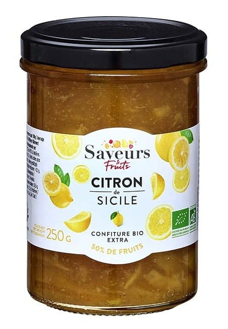 Extra Konfitüre mit sizilianischen Zitronen BIO 250 g - SAVEURS ET FRUITS