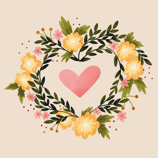 Bambusservietten mit Blumenherz-Motiv, 20 Stück, umweltfreundlich und dekorativ für festliche Anlässe, von CHIC-MIC