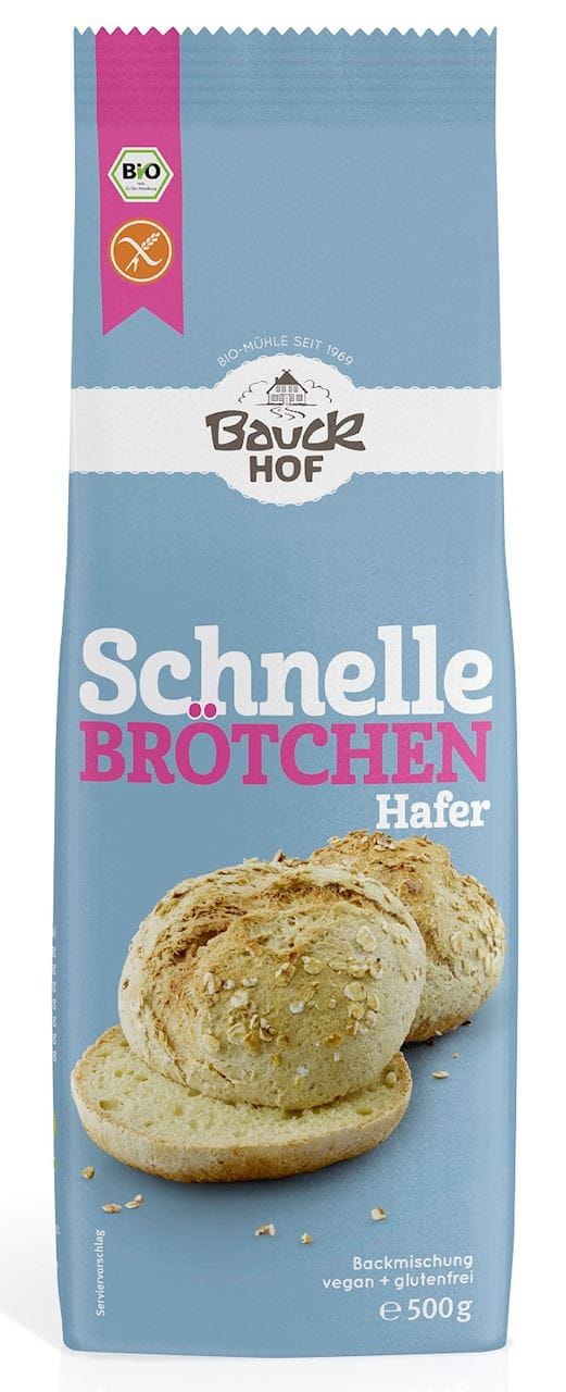 BIO Glutenfreie Mischung zum Aufbacken von Brötchen 500 g - BAUCK HOF Hlavní obrázek produktu