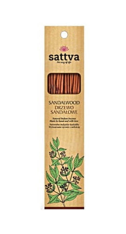 Indisches Sandelholz Räucherstäbchen (15 Stück) 30 g - SATTVA