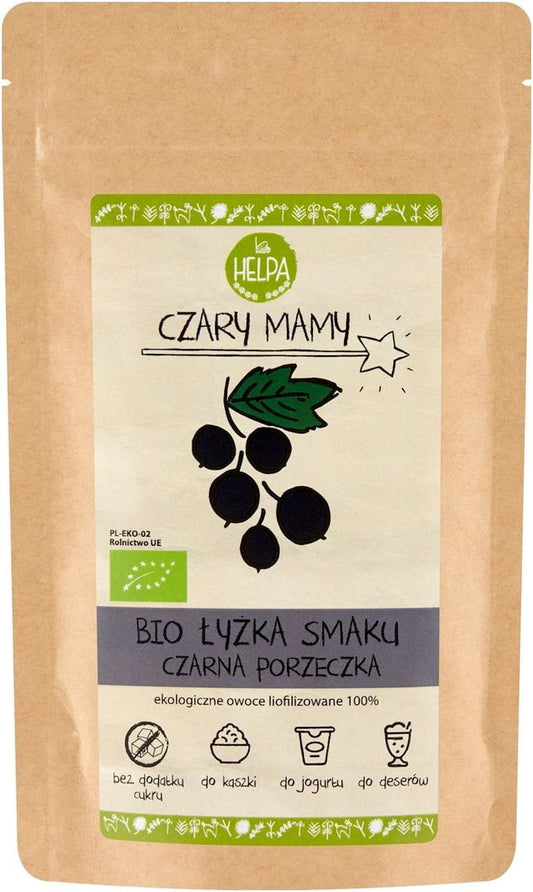 Bio-Ässlöffel Aroma der schwarzen Johannisbeere von HELPA, gefriergetrocknetes Pulver, 40 g, naturbelassen und aromatisch