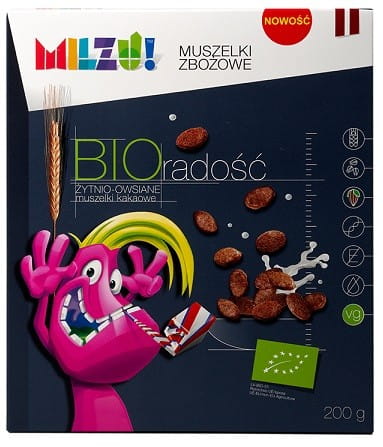 Roggen- und Haferschalen mit Kakao "Freude" BIO 200 g - MILZU