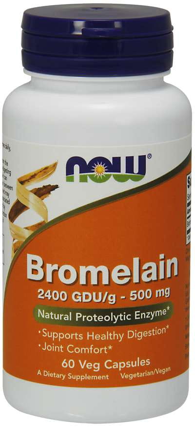 Bromelain 2400 gdu 500 MG 60 Kapseln NOW FOODS मुख्य छवि