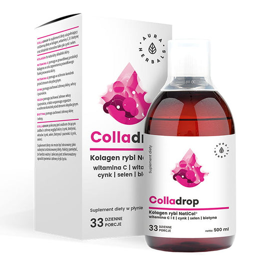 Colladrop Fischkollagen naticol® mit Vitamin C in Flüssigkeit 500 ml AURA HERBALS