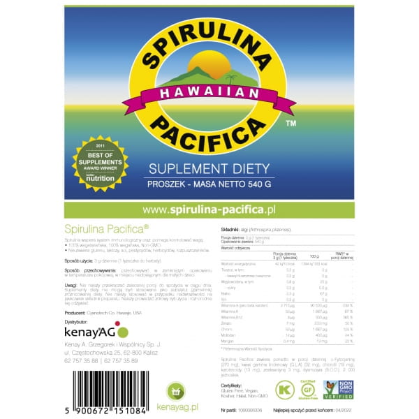 Hawaiianische Spirulina Pacifica 540 g CYANOTECH CO Hover Image