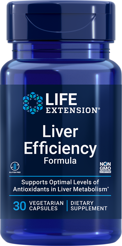 Lebereffizienzformel in 30 Kapseln von LIFE EXTENSION, Nahrungsergänzung für die Unterstützung der Lebergesundheit.