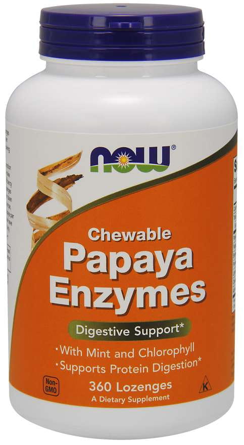 Papain-Enzym 2000 usp Papaya-Enzyme 360 Tabletten NOW FOODS Immagine principale del prodotto