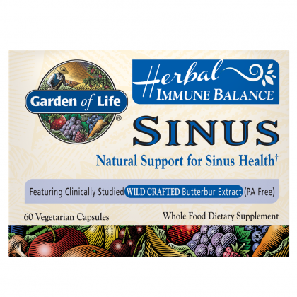 Herbal Immunbalance Sinus von Garden of Life, 60 Kapseln, natürliche Ergänzung zur Unterstützung des Immunsystems und der Nasengesundheit