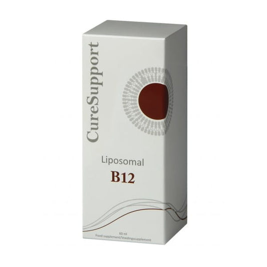 Liposomales Vitamin B12 Flasche von CURESUPPORT, 60 ml, flüssiges Nahrungsergänzungsmittel in dunkler Glasflasche