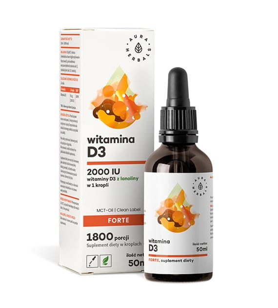 Vitamin D3 FORTE in Tropfen von 50 ml AURA HERBALS