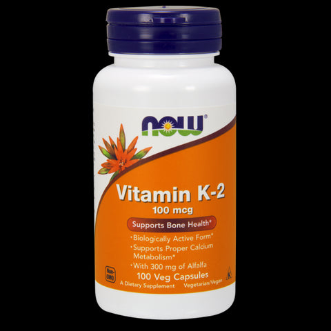 Vitamin K2mk4 100 mcg und Luzerne 100 Kapseln NOW FOODS