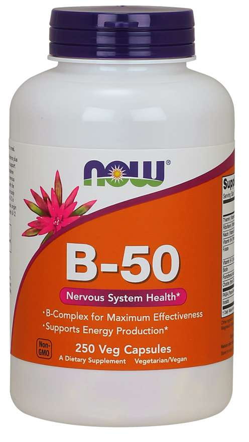 Vitamin B50 Vitamin B-Komplex 250 Kapseln NOW FOODS