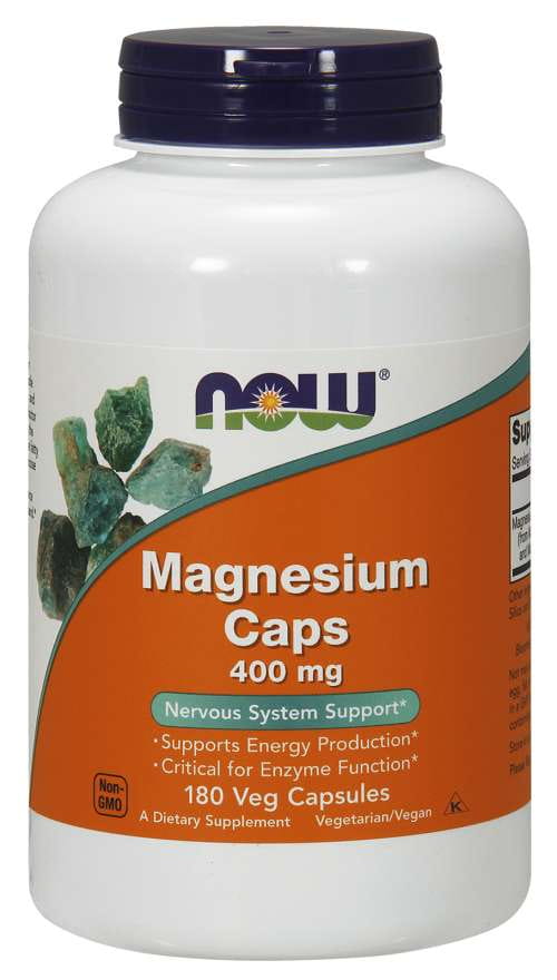 Magnesiumkapseln Magnesium 400 MG 180 Kapseln NOW FOODS