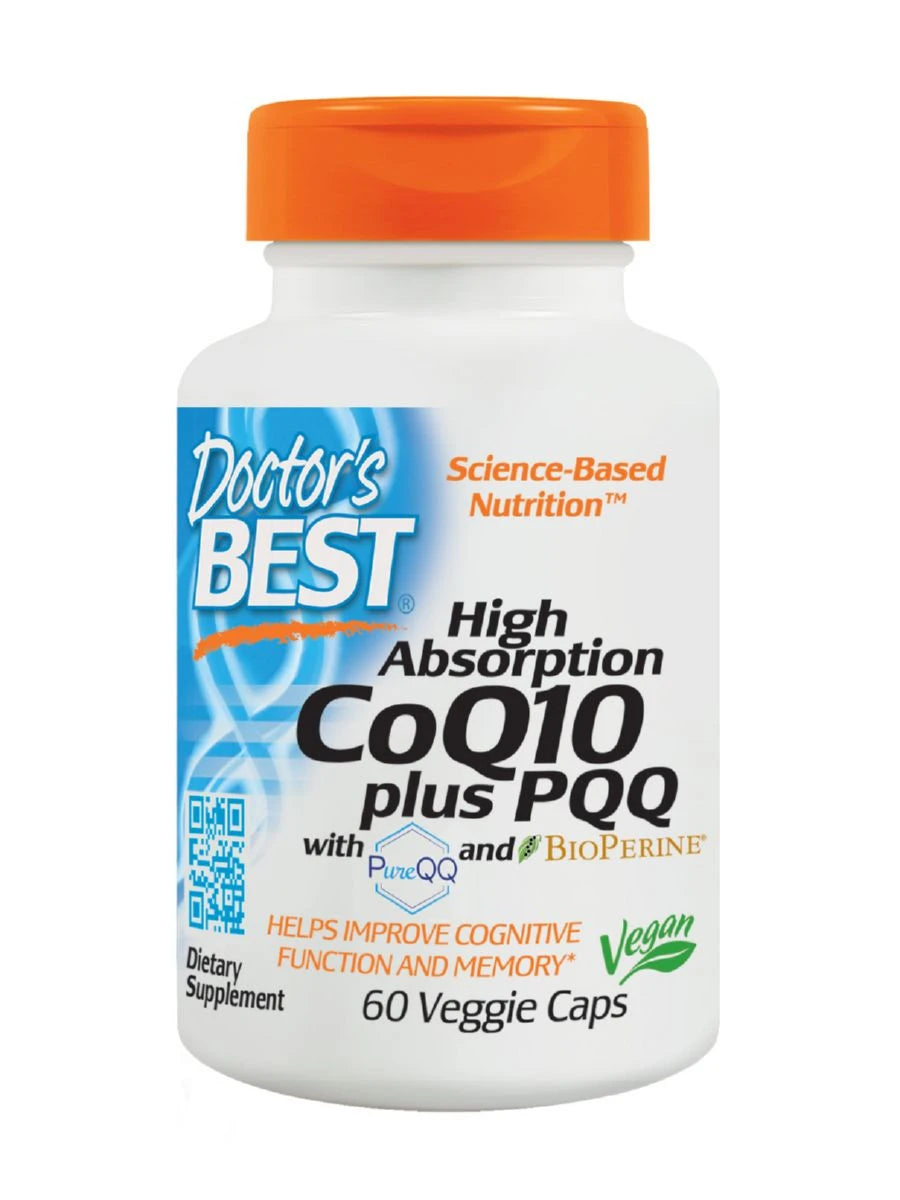 Coenzym Q10 100 MG und pqq 20 MG und Piperin Bioperin vegan 60 Kapseln DOCTOR'S BEST