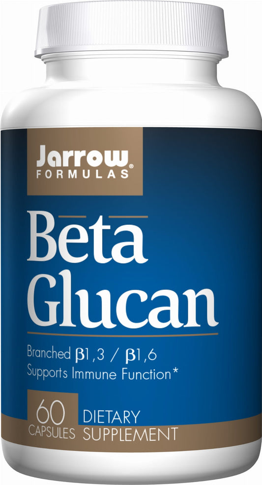 JARROW FORMULAS Beta-Glucan 250 MG Kapseln, 60 Stück, nahaufnahme der Kapseln in einer Dose