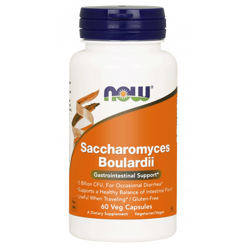 Probiotische Saccharomyces boulardii 60 Kapseln NOW FOODS Hlavní obrázek produktu