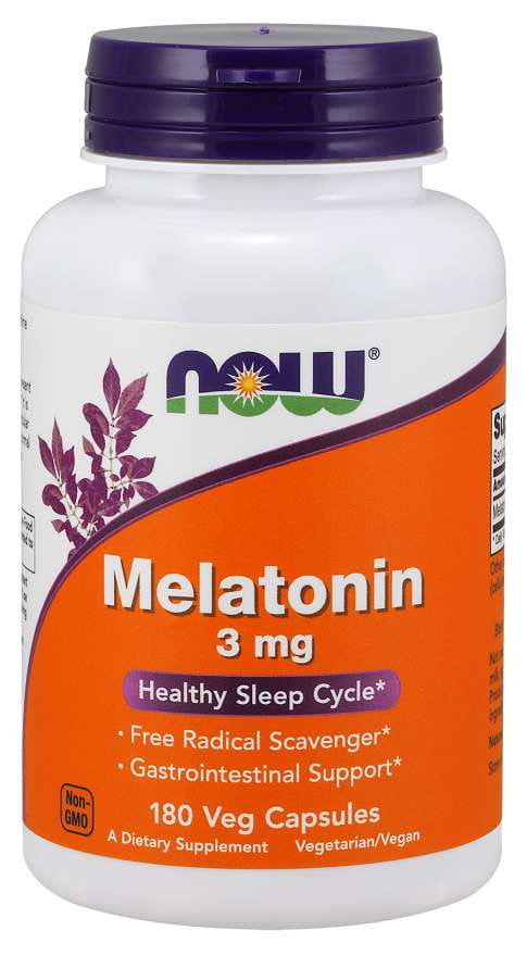 Melatonin 3 MG 180 Kapseln NOW FOODS