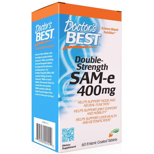 Gleichen 400 mg Tabletten von DOCTOR'S BEST, 30 Stück, Nahaufnahme der Blisterverpackung auf weißem Hintergrund