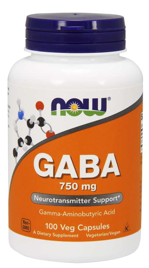 Gaba Gamma-Aminobuttersäure 750 MG 100 Kapseln NOW FOODS
