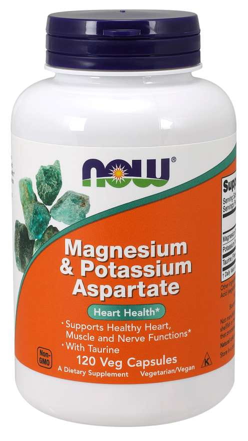 Magnesium & Kaliumaspartat Magnesium Taurin und Kalium 120 Kapseln NOW FOODS