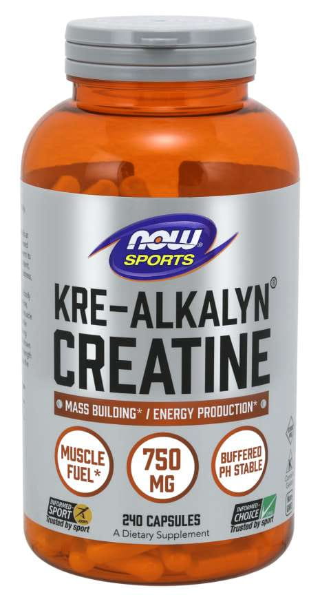 Krealkalyn® Kreatin gepuffertes Kreatin Monohydrat 750 MG 240 Kapseln NOW FOODS