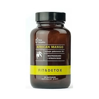 Extrakt aus afrikanischer Mango in 90 Kapseln von BOCA BOTANICA, Nahaufnahme der Kapseln in einer Verpackung