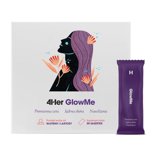 Glowme 4her Beutel, 11 g, 30 Stück, HEALTH LABS, energetische Nahrungsergänzung in praktischen Beuteln, ideal für unterwegs