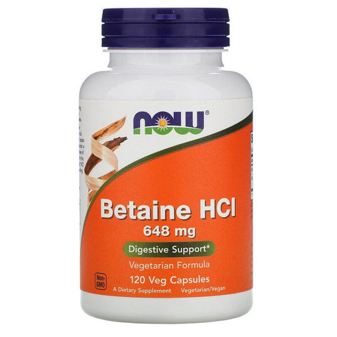 Betain Betain HCL 648 MG 120 Kapseln NOW FOODS