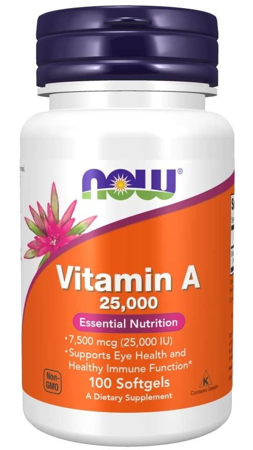 Vitamin A 25.000 IE 100 Kapseln NOW FOODS