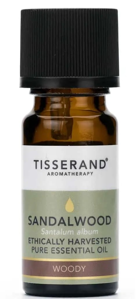 Ätherisches Sandelholzöl von TISSERAND, 2 ml, naturbelassenes Sandelholzöl in dunkler Flasche, ethisch geerntet