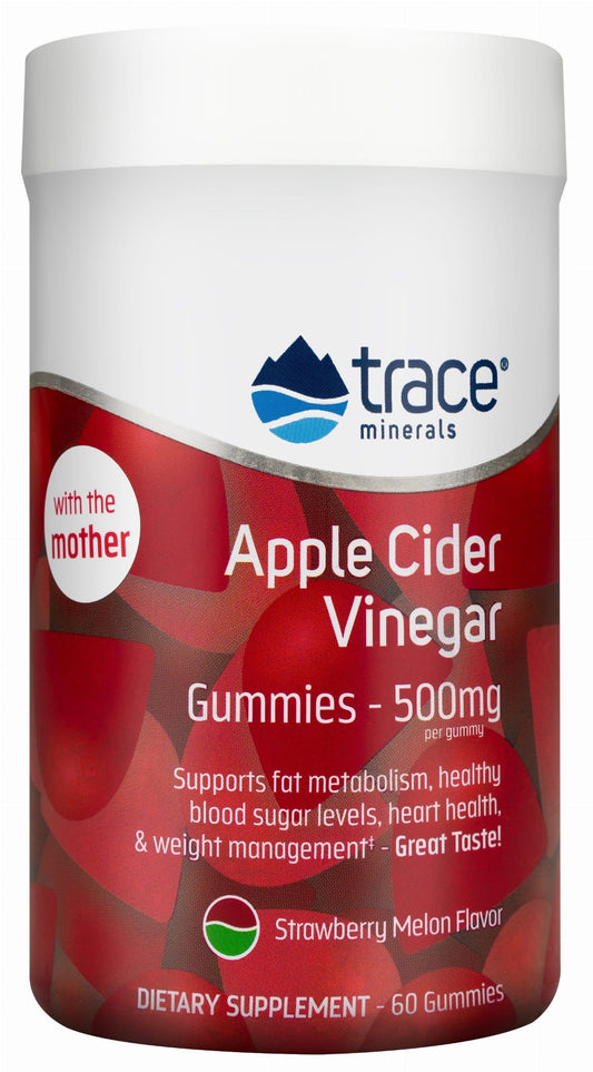 Apfelessig-Gummis von TRACE MINERALS, 60 Spurenmineral-Gelees, frische Apfelessig-Form in einer Packung