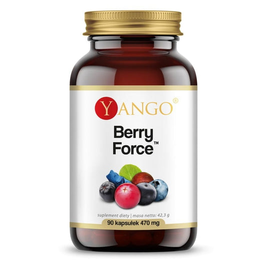 YANGO Berry Force 90 Kapseln mit 6 Yango-Beerenextrakten, Nahrungsergänzungsmittel in Kapsel-Form