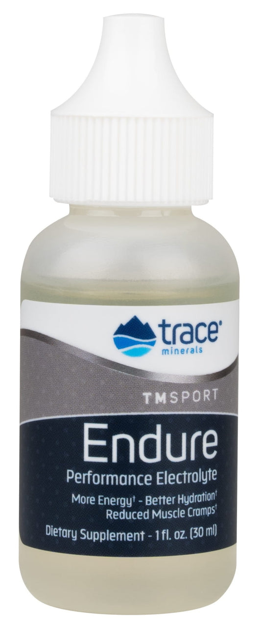 Elektrolyte Leistungselektrolyt von TRACE MINERALS in 30 ml Flasche, enthält Mineralstoffe für Energie und Hydratation.