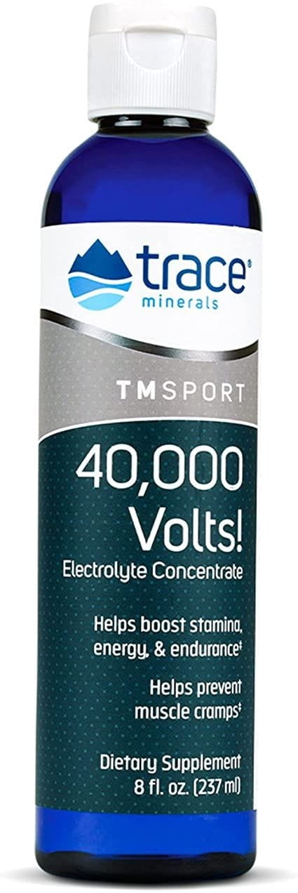 Flasche mit 237 ml TRACE MINERALS Elektrolytkonzentrat mit 40000 Volt Elektrolyte, Spurmineralien, für Flüssigkeitszufuhr.