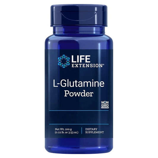 Glutaminpulver von LIFE EXTENSION, 100 g, fein gemahlenes Nahrungsergänzungsmittel für Muskelregeneration und Erholung.