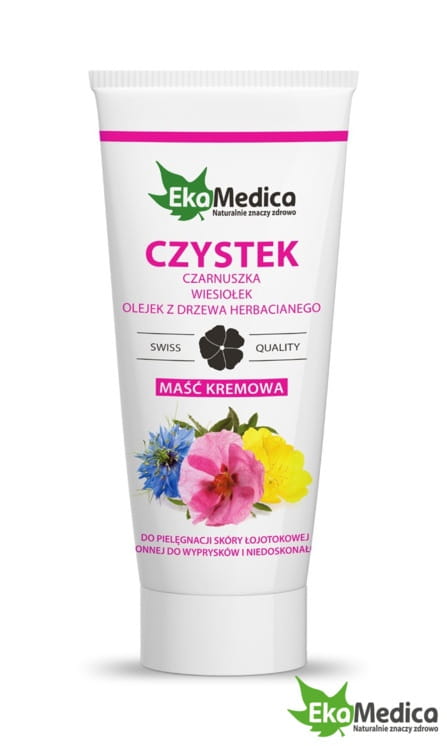 Zistrosensalbe mit Schwarzkümmel, Nachtkerze und Teebaumöl in 200 ml Flasche von EKAMEDICA