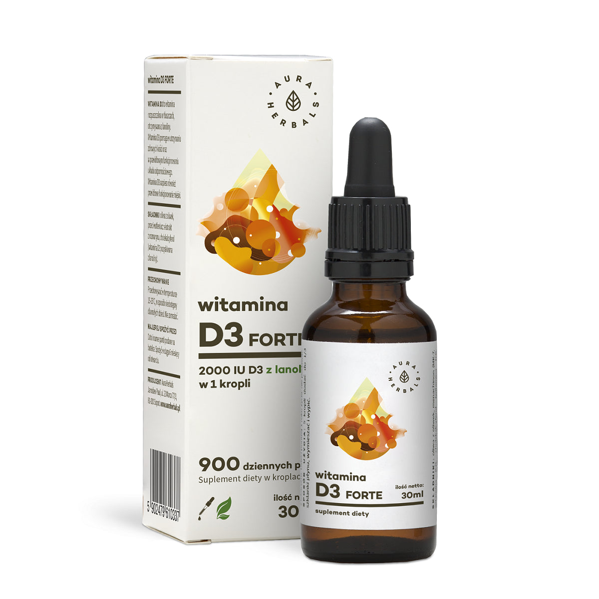Vitamin D3 FORTE in Tropfen von 30 ml AURA HERBALS