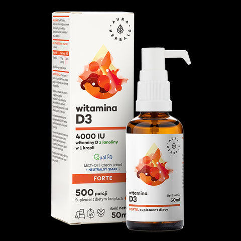 Vitamin D3 4000 IE in MCT-Öl 50 ml AURA HERBALS