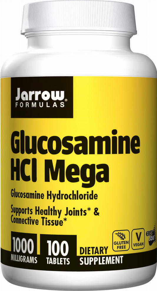 Jarrow Formulas Glucosamin HCL 1000 MG, 100 Tabletten in einer weißen Packung, für Gelenkgesundheit