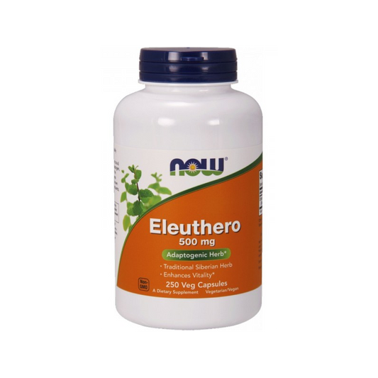 Sibirischer Ginseng Eleuthero 500 MG in 250 Kapseln von NOW FOODS, natürliche Nahrungsergänzung für Energie und Vitalität