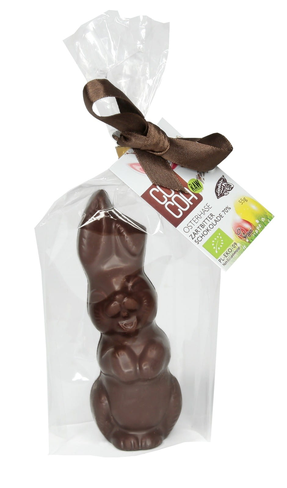 Dunkler Schokoladenhase 70% BIO 55 g - KAKAO