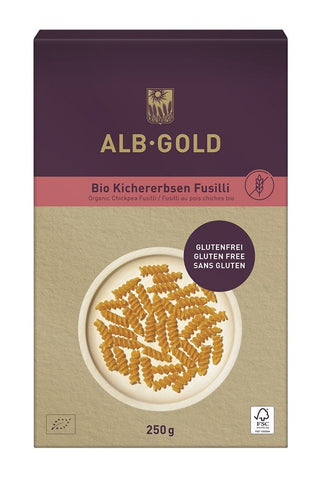 Nudeln (Kichererbsen), Twist, glutenfrei BIO 250 g - ALB GOLD