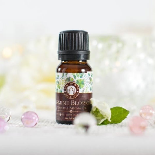Duftöl 10 ml mit Jasminblüten-Duft von SONG OF INDIA, Flasche mit blumigem Aroma, ideal für Aromatherapie und Entspannung.
