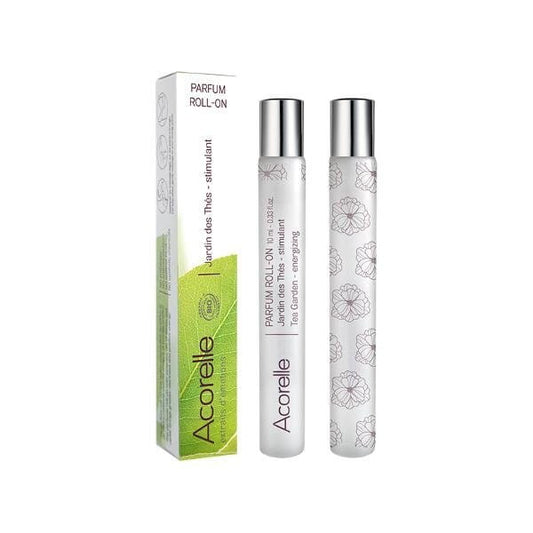 Bio Eau de Parfum Rolle von ACORELLE auf JARDIN des thés, rollende Duftprobe in eleganter Verpackung