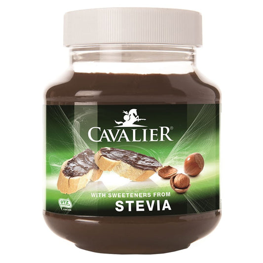 Schokoladen-Nuss-Creme ohne Zuckerzusatz in 380g Dose von CAVALIER, cremige Nuss-Schokoladencreme ohne Zucker.