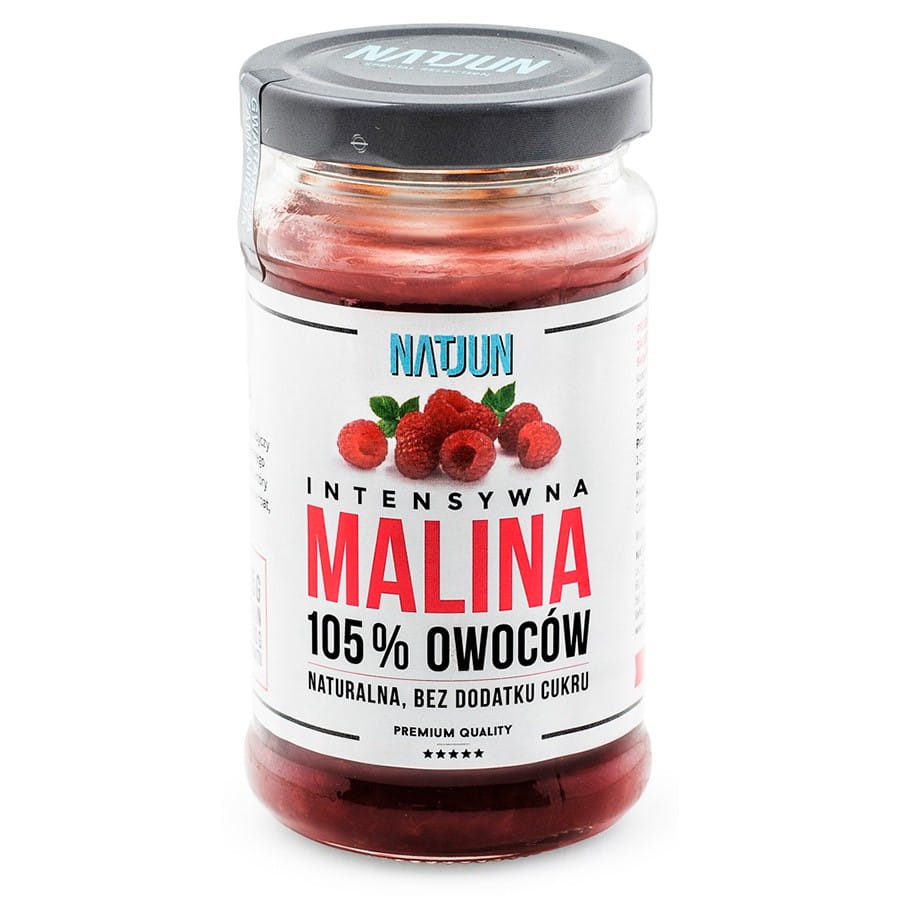 Himbeermarmelade ohne Zuckerzusatz 125% Frucht 240g NATJUN