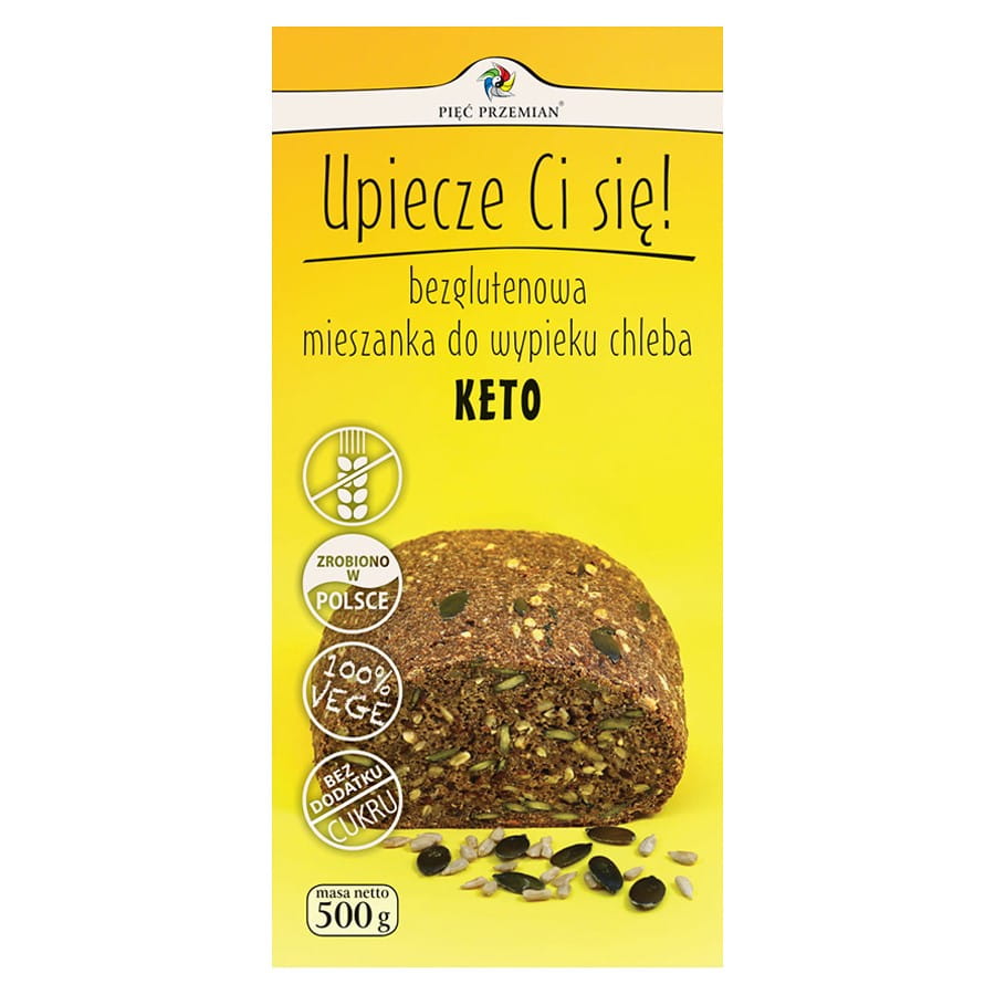 Glutenfreie Mischung zum Backen von Keto-Brot 500 g FÜNF ÄNDERUNGEN