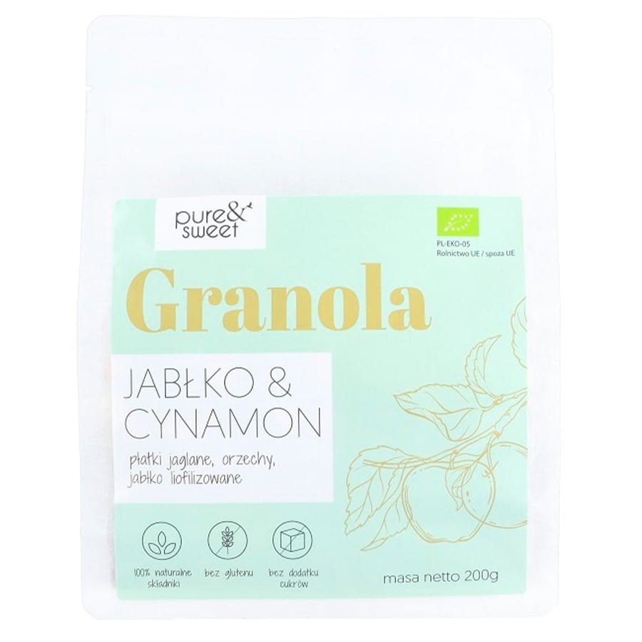 Granola Apfel - Zimt BIO 200g PURE & SWEET Hauptbild