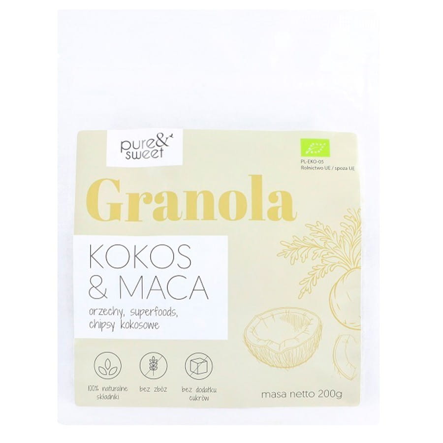 Granola Kokos - Maca BIO 200g PURE & SWEET Hauptbild